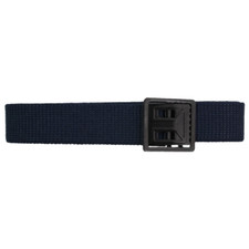 GENUINE U.S. AIR FORCE BELT: BLUE COTTON WITH BLACK OPEN FACE BUCKLE AND TIP