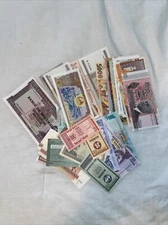 MIXED LOT 30 DIFFERENT WORLD PAPER MONEY BANKNOTES CURRENCY FOREIGN UNC RARE