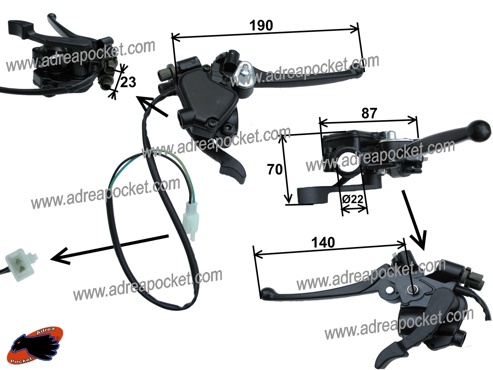 Frein avant droit à tambour pour réparer le freinage mou de votre quad 50cc à 350cc