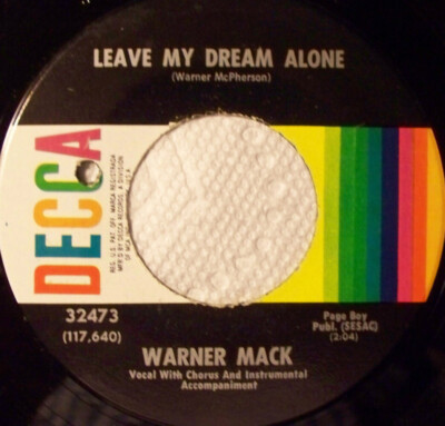 Warner Mack - Leave My Dream Alone (7'', Glo)