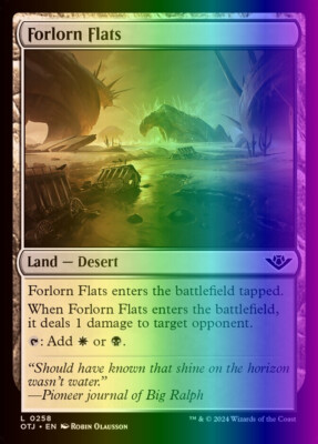 MTG Forlorn Flats (258/441) Outlaws of Thunder Junction LP FOIL