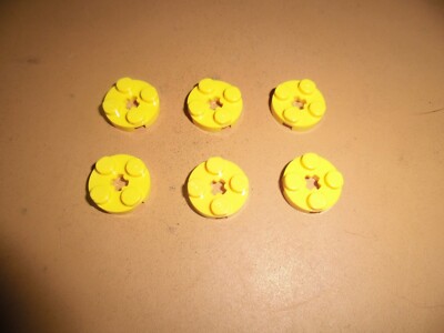 Lego 6x Platte 2x2 rund 4032 gelb ege64