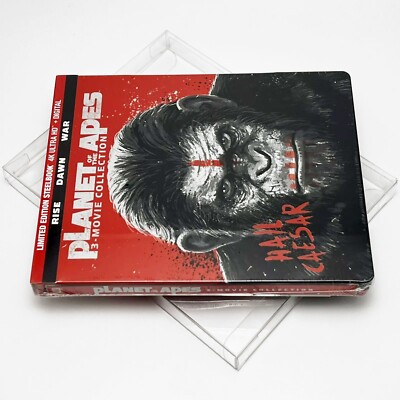 Planet of the Apes 3-Movie 4K UHD Collection Best Buy US Release RARE STEELBOOK