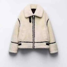 GIACCA MONTONE ECO GIUBBOTTO SHERPA teddy PECORA OVERSIZE DONNA