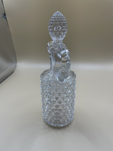 Blown glass pointed hobnob decanter cruet with stopper clear Home decor - Picture 2 of 8