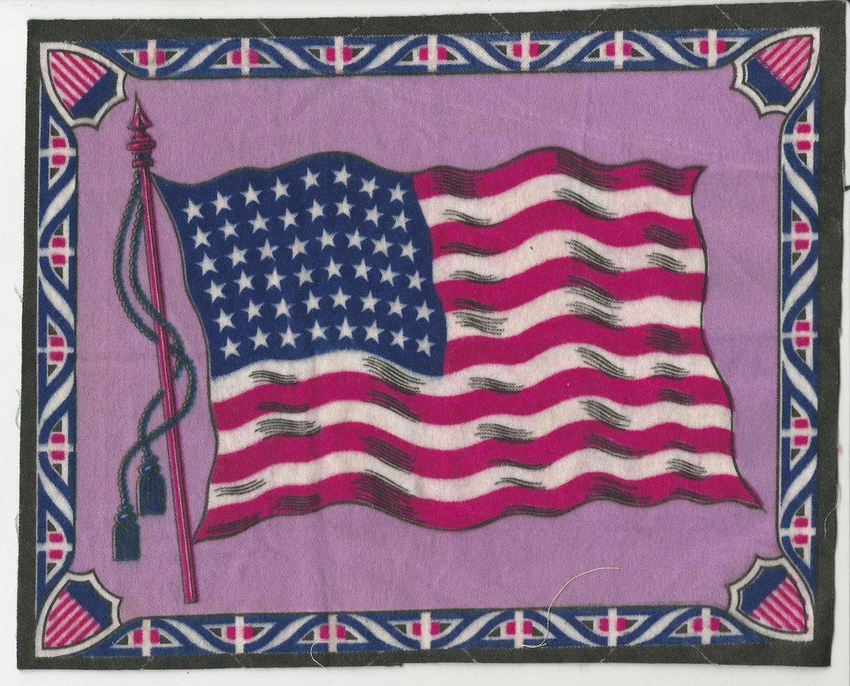 1910 Tobacco B3 National Flag, Felt (9X12 Inches) United States (C