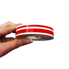 Trim Stripes Strisce Adesive per Auto 2 Fili, Rosso, 11 mm x 10 Mt