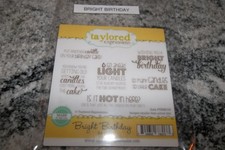 Taylored Expressions "Bright Birthday" Rubber Stamp Set New