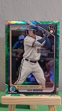 2024 Bowman Chrome Prospects Green Lunar Refractor Mike Boeve Brewers #BCP-138 