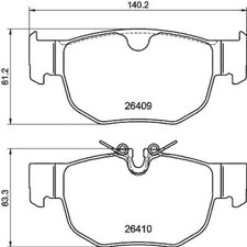 HELLA Bremsbeläge Bremsbelagsatz Bremsklötze Hinten 8DB 355 044-381