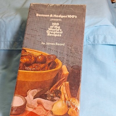 Benson & Hedges 100's 100 Greatest Recipes by James Beard Hardcover Cookbook