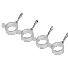 4PCS Adjustable Plastic Flag Pole Ring，Rotating Anti Winding Flag Mounting Ri...