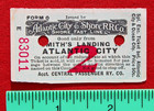 1914 Atlantic City & Shore Railroad New Jersey Railway Smith's Landing NJ Ticket — photo 1