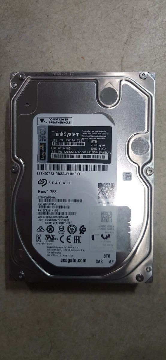 Seagate SAS Internal Hard Disk Drives 8 TB Storage Capacity for