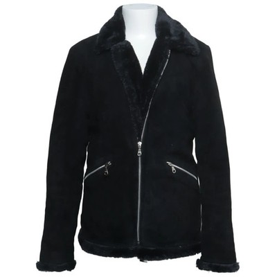 William Strouch, Shearling Jacke, Damen, Größe: M, Schwarz #OpP
