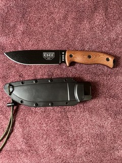 ESEE 6 Fixed Blade Knife | 3D Natural Micarta Handle Black Sheath