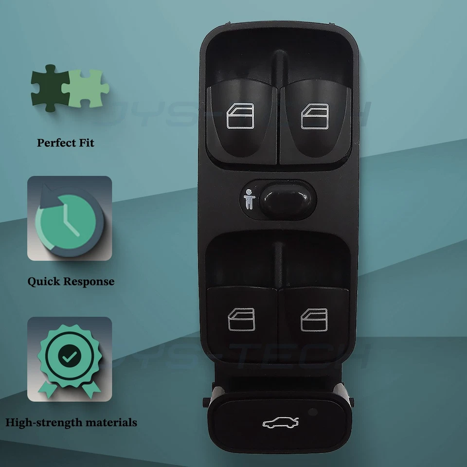 Interruptor de ventana eléctrica para Mercedes-Benz CLK320 CLK350 CLK500 CLK63 CLK55 2003-2009 Foto 3 de 4