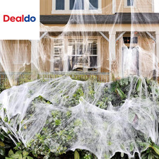 1000 Sqft Spider Webs Halloween Decorations with 30 Fake Spiders
