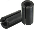 2Pcs 1/2" to 1/4" Router Collet Reduction Sleeve Tool Bit - A3 Carbon Steel Blac