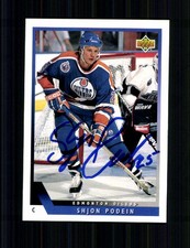 Shjon Podein NHL USA Upper Deck Traiding Card Original Signiert + A 249460