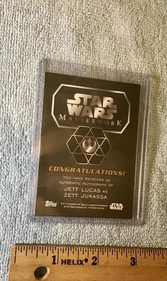 Star Wars Jett Lucas As Zett Jukassa Autograph Trading Card, Topps Masterwork - Image 4 of 4