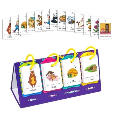 Sentence Flip Charts With 80 Double Sided Cards Kids Early Learning Flashcards