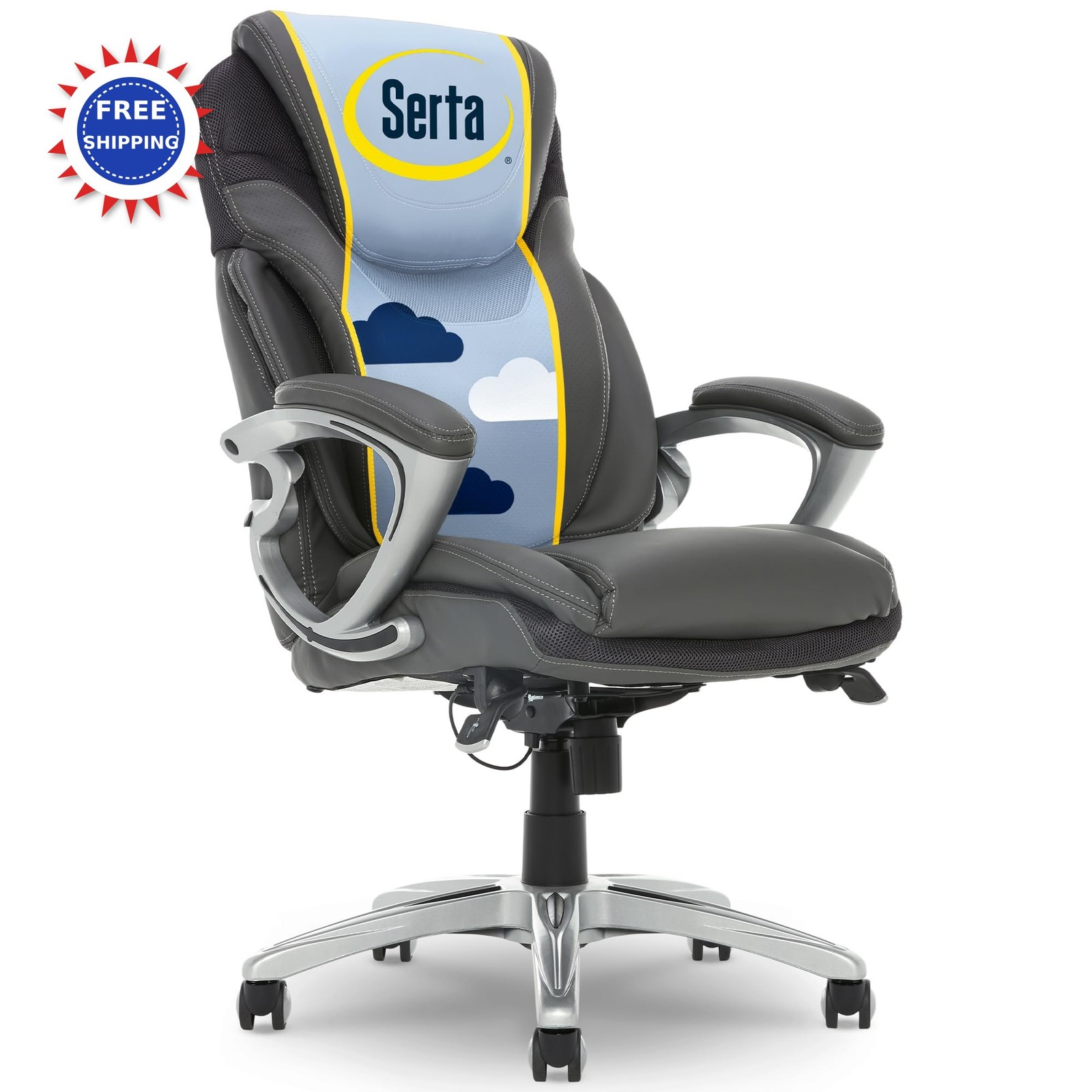 Gray Adjustable Ergonomic Computer Deskchairs