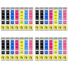 28 cartucce inchiostro (set+bk) per Epson Stylus Photo PX660, PX800FW, R285, RX685