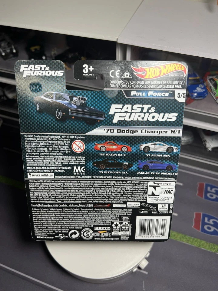 Hot Wheels Premium Original Fast & Furious Red Dom’s Mazda RX-7 Carded 2017 - Image 2 of 4