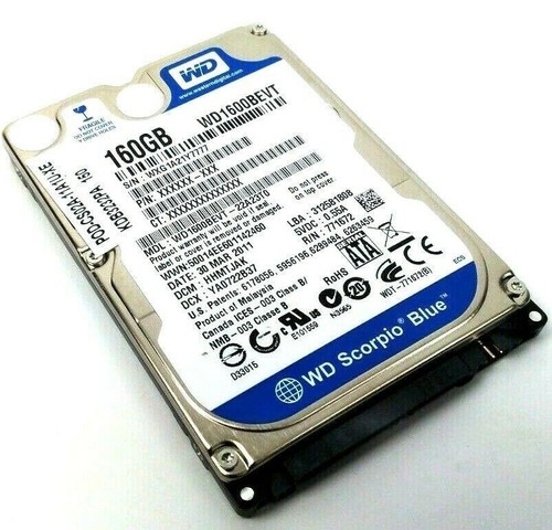 Western Digital WD1600BEVT Scorpio Blue Hard Drive 160GB 2.5" Sata 3Gb/s 7200Rpm - Picture 2 of 7