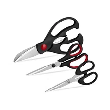 Kitchen Shears Set - QtoiKce Kitchen Scissors 3 Pack All Purpose Poultry Shea...