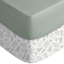 Baby Crib Sheets for Boys Girls Fitted Standard Crib 2 Pack for Toddler Mattress