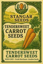 Tendersweet Carrot Seeds  NON-GMO Carrot Seeds  Fresh Heirloom Garden Seeds