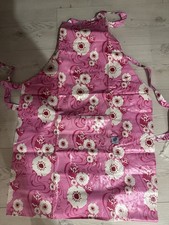 Image of Pink Flower Print Apron One Size Women’s Kitchen Apron Brand New