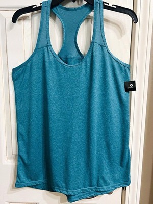 Xersion Women s Medium Teal Racerback Athletic Tank Top Mesh Yoke NWT