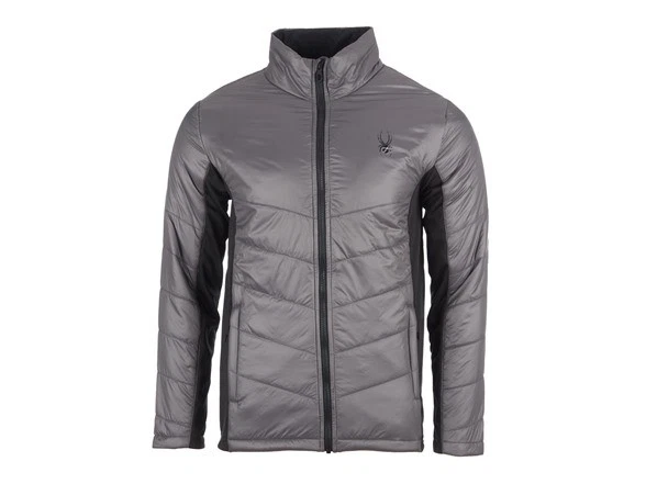 SPFGM133 SPYDER MEN'S STEALTH FULL ZIP HYBRID JACKET - POLAR - SIZE MEDIUM