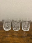 SET(3) VTG WATERFORD Crystal ALANA Double Old Fashioned Glasses 4 3/8"H SIGNED