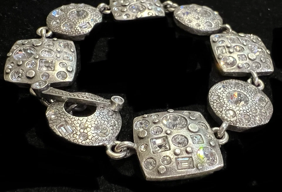 Pulsera Patricia Locke EE. UU. Plateada 97 MÍTICO Cristal Swarovski Transparente-616 Foto 2 de 4