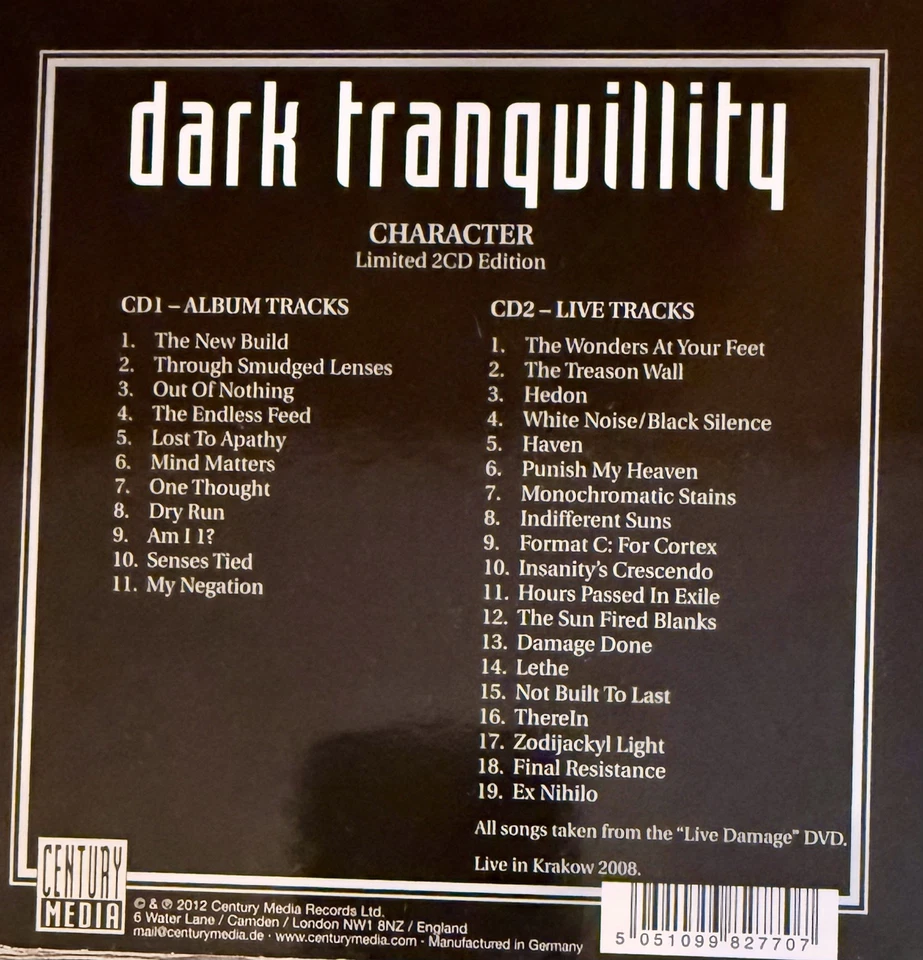 Dark Tranquillity “Character” Ltd 2CD • vg / mint • At the Gates Arch Enemy - Bild 2 von 4