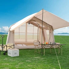 4-6 Person Inflatable Camping Tent Easy Setup Blow Up Air Tent with Hand Pump