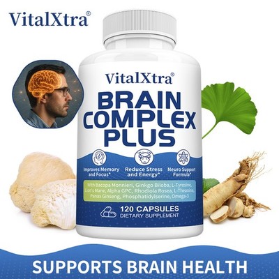 Brain Complex Supplement 30/60/120Caps - Supports Memory, Focus & Mental Clarity