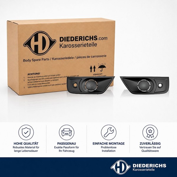 LÜFtungsgitter StossfÄNger Vorne Links Rechts Diederichs 4487248 FÜR Renault-image