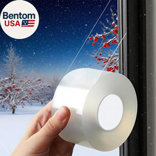 Window Sealing Tape 2 Inch X 33 Ft Transparent Window Insulation Waterproof Nano