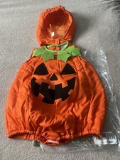 Spooktacular Creations Children's Plush 2 Piece Pumpkin Costume Size 3T