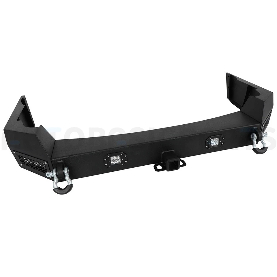 For 1999-2004 Jeep Grand Cherokee 4.7L Rear Side Bumper W/ LED lights & D-Rings - Image 4 of 4