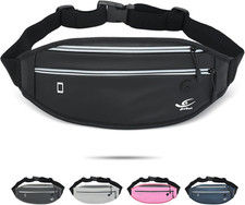 Slim Fanny Pack for Men Women, Adjustable Exercise Waist Pack Reflective Running