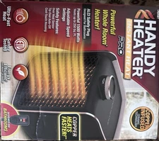 Handy Heater Instant  Heat Pro Copper Infused Whole Room Heater 1500watts Black