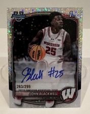 2025-26 Bowman Chrome U John Blackwell 1st Auto Speckle /299 DUKE CPA-JB
