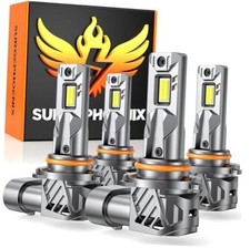 9005/HB3  9006/HB4 Light Bulbs Combo, 100000LM, True 1:1 Mini Size 9005  9006