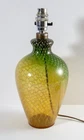 Antique Murano Reticello style coloured net glass table lamp, poss vintage Czech